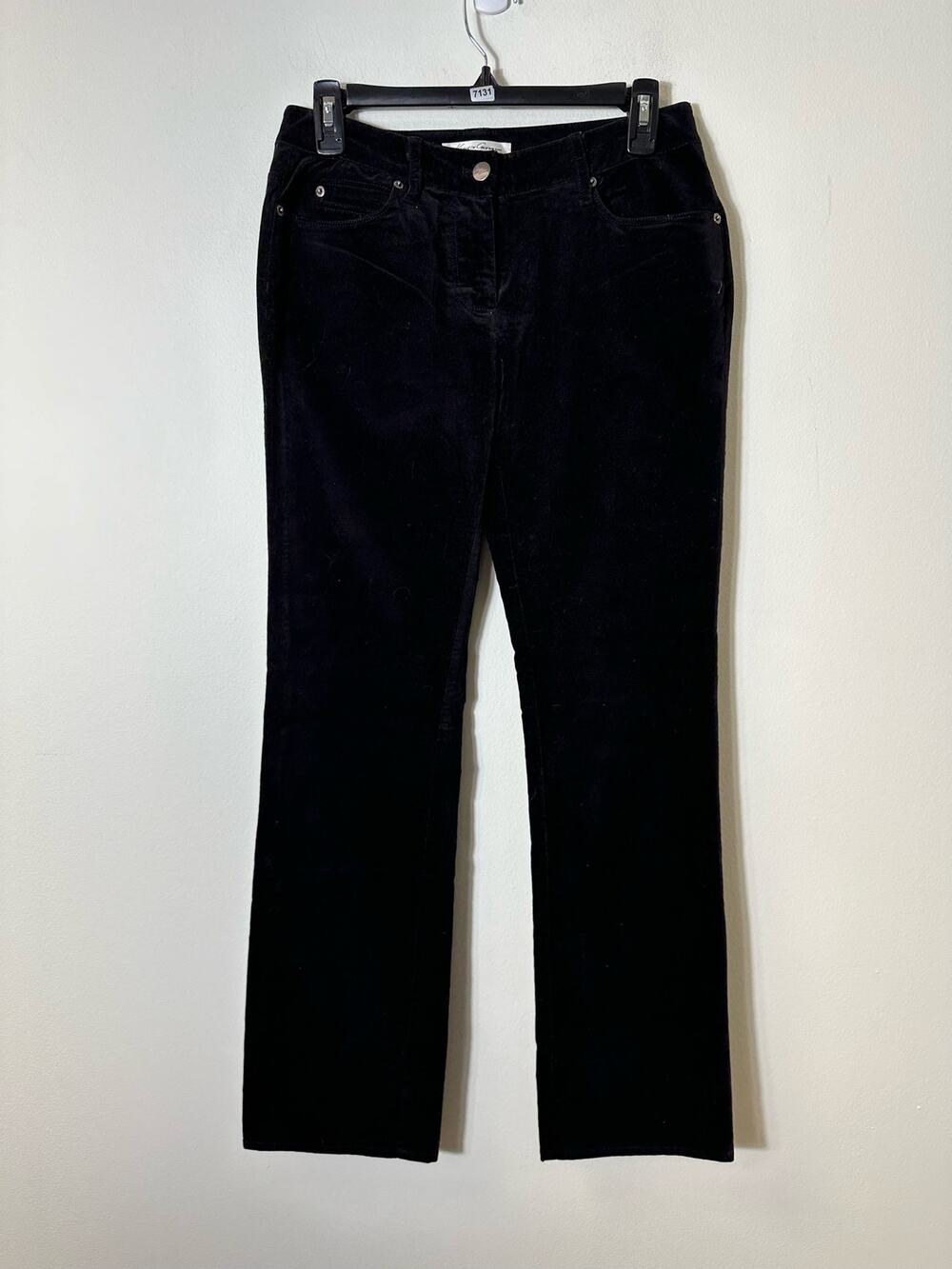 Kenneth Cole New York Black Velvet Bootcut Pants Sz 2